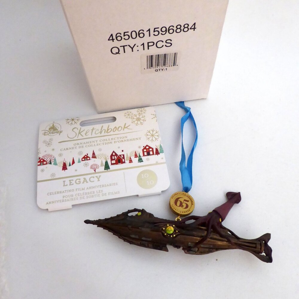 NEW DISNEY SKETCHBOOK LEGACY 20,000 LEAGUES NAUTILUS CHRISTMAS ORNAMENT #10/10
